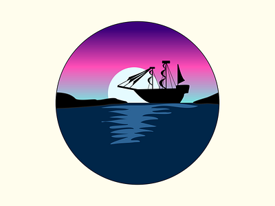 Sailship vector icon ⛵