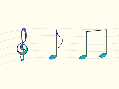 Simple musical elements 🎵 design icon illustration logo vector