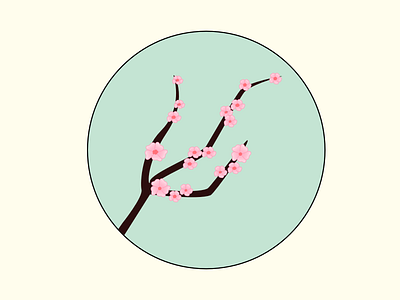 Cherry tree 🌸 design icon illustration logo vector