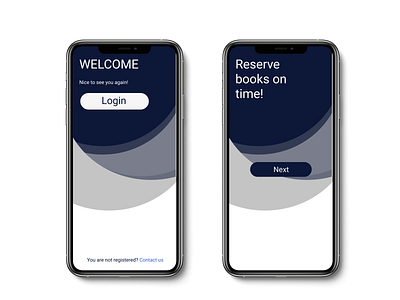 Log in mockup for a library