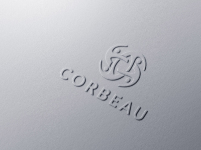 Emboss seal design for corbeau design embossed flat illustration logo minimal seal stamp design vector