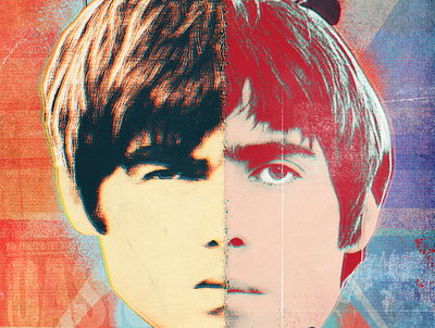 Brotherly Love digital art digital illustration illustration liam gallagher music art photoshop