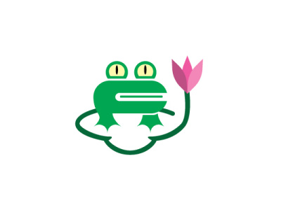 Letter F frog logo