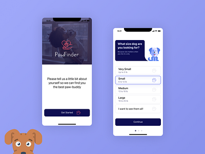 Onboarding Process redesign for pet adoption app in the city