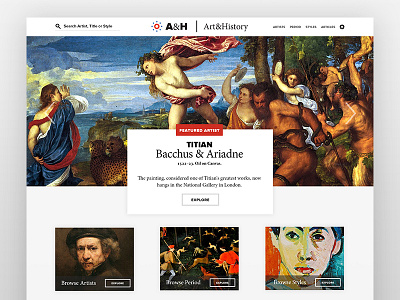 Art&History branding design interactive typography ux web