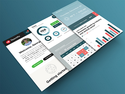 Teamflo - A Team Collaboration App (Mobile) application design interactive mobile ui ux