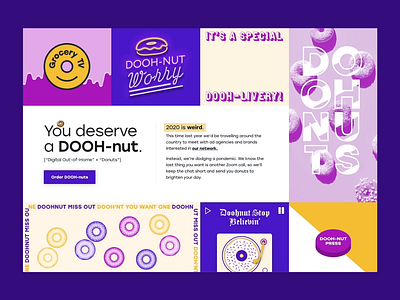 DOOH (Digital Out-of-Home) + Donuts branding colorful colors design donut graphic design marketing marketing design marketing site ui ui design visual design