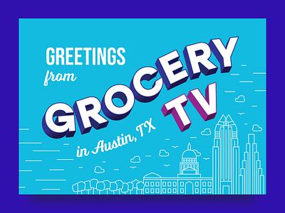 Grocery TV Postcard