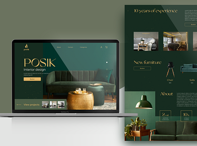 POSIK interior design website branding design graphic design logo typography ui ux