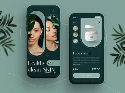 Skin care application app branding design graphic design logo typography ui ux vector