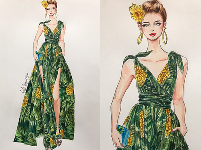 DOLCE&GABBANA fashion fashionillustration handdrawing illustration watercolor