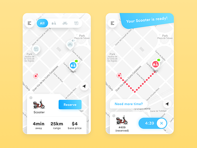 Compare & reserve your electric scooter in seconds... app battery charging driving e-bike electric electrical location map maps scooter urban