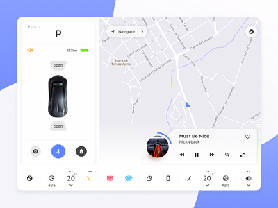 Electric Car Touchscreen Design