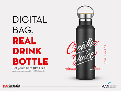 Digital Ad for Red Tomato advert advertising bottle design drink promo