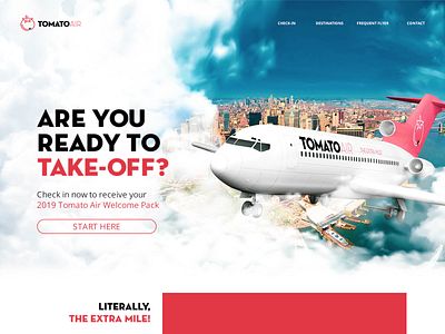 Tomato Air Landing Page campaign design marketing webdesign website