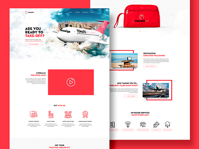 Red Tomato's Tomato Air Campaign airline design promo campaign website website design