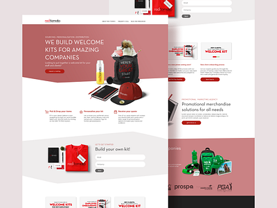 Red Tomato: Welcome Kits Website design ui ui design visual design web design website website design