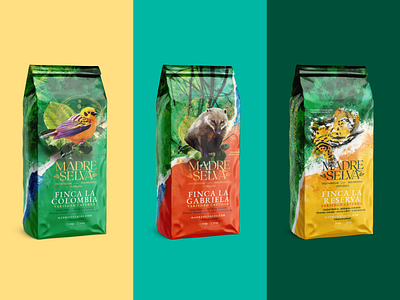 Madre Selva: Coffee Packaging branding coffee bag coffeeshop design illustration packaging