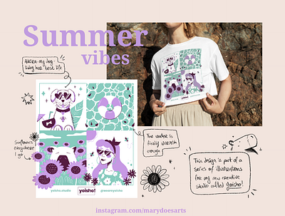 Summer Vibes by Yoisho! ☀️ design illustration summer tshirt yoisho