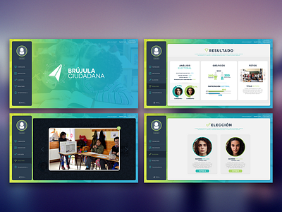 Brújula Ciudadana Screens app app design design desktop desktop app screen ui