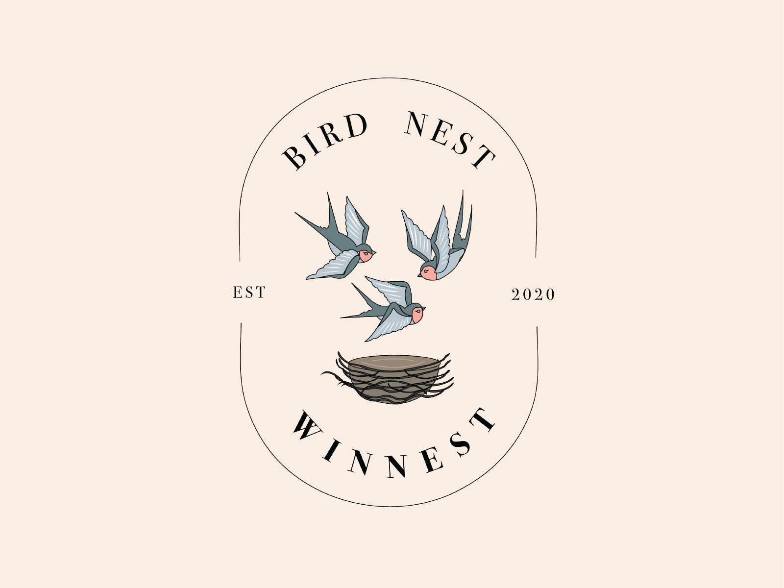Bird Nest Logo, Bird House Shelter Vector, Modern Line Design Minimalist  Style, Symbol Template Icon Royalty Free SVG, Cliparts, Vectors, and Stock  Illustration. Image 207630367.