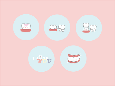 Dental Instagram Highlight Icons dental clinic design graphic design icon illustration teeth vector vectorillustration