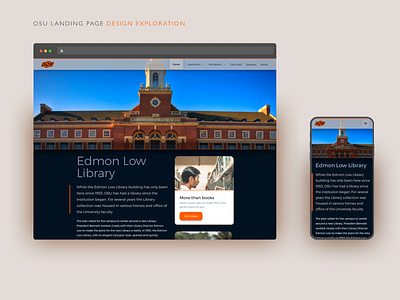 Edmon Low Library Landing Page Exploration desktop landing page mobile redesign