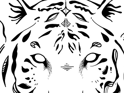 Eye of the tiger abstract illustration tiger