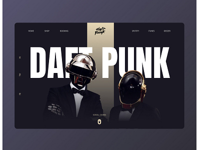 Daft Punk Artist Page daftpunk design gravit designer ui uidesign uiux ux uxdesign web webdesign