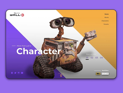 Wall-E Landing web design branding design desktop gravit designer landing landing design landing page ui ui ux uidesign uiux ux uxdesign web web design webdesign website website design