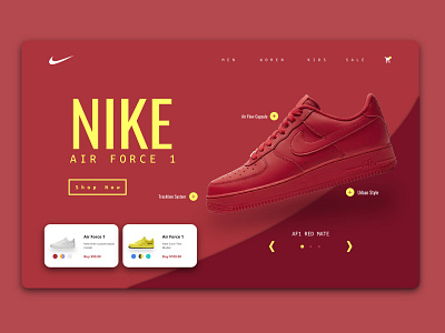 Nike AF1 desktop landing landingpage nike nike shoes product store ui uidesign uiux uxdesign webdesign website