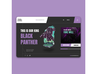 Black Panther Tribute blackpanther design desktop gravit designer illustration landing landingpage marvel superhero ui uidesign uiux uxdesign web webdesign website