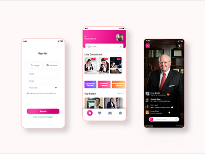 Lawyer Consultancy | Mobile App | adobe xd app design application application design design interface design lawyer consultancy lawyer consultancy app mobile mobile ui ui ui design user experience ux