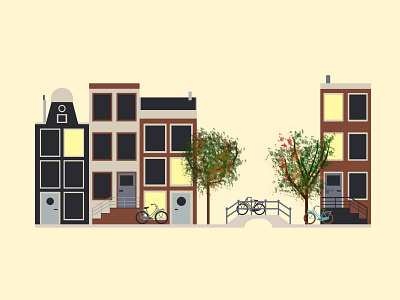 Amsterdam architecture buildings cityscape design simple