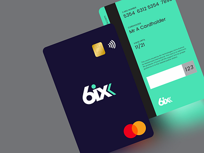 6ix debit card. app branding design graphic design illustration logo typography ui ux vector