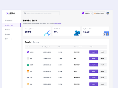 Lend and Earn (Mersla Protocol)