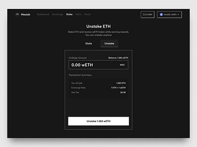 Unstake ETH