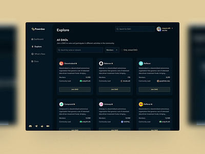 PowrDAO - A DAO explorer