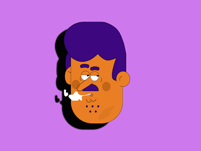 Angry man illustration flat