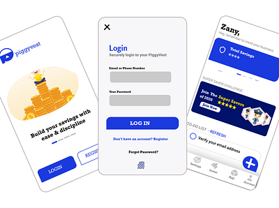 Piggyvest app branding design ui