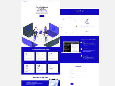 DOUGH CRYPTOCURRENCY WEBSITE DESIGN app branding crypto crypto wallet cryptocurrency design illustration illustrator jobsearch jobseeker minimal remote ui ux website