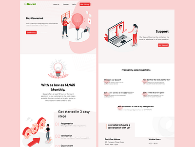 Gawari landing Page app branding design graphic design illustration logo minimal ui ux