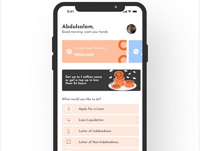 Loan App Homepage/Dashboard app branding design illustration logo minimal ui ux