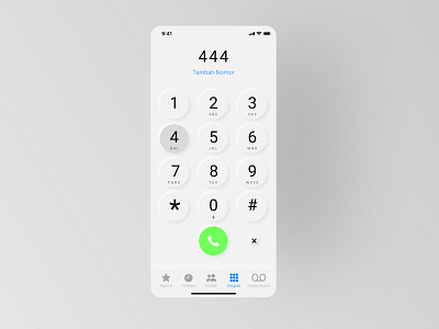 Iphone Dial Pad  Light Mode Neumorphism