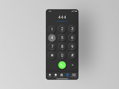 Iphone Dial Pad Dark Mode Neumorphism