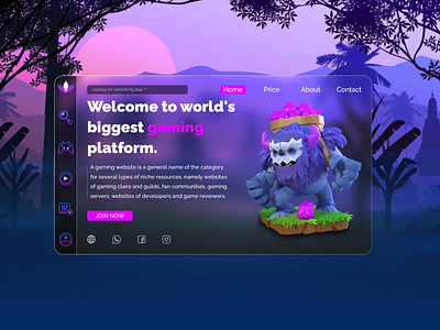 Gaming Website UI Design For Streaming Platform