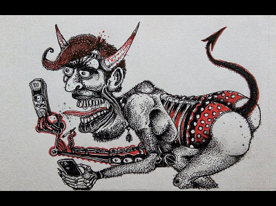 Moogeoisie illustration macabre pen pen drawing traditional art