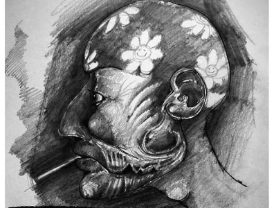 Slave illustration macabre pencil pencil drawing traditional art