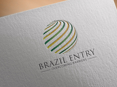 Brazil Entry Logo adobe illustrator cc business logo design illustration logo design travel logo vector