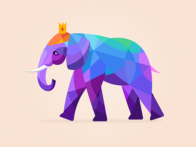 Elephant king elephant illustration vector